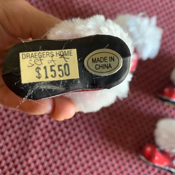 Gorgeous flakes designed Red boots Christmas ornaments. Set of 4 Vintage - Picture 3 of 4